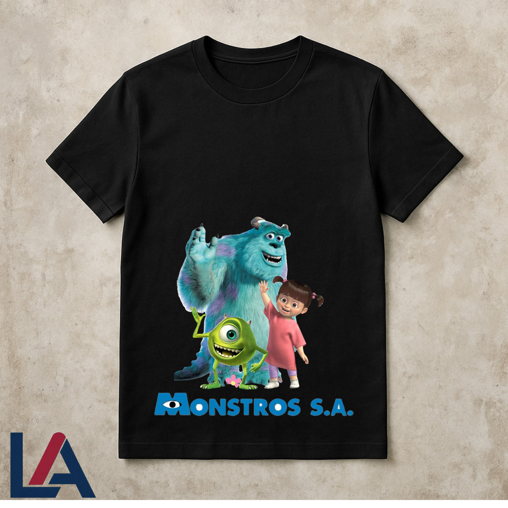 Camiseta Monstros S.A Estampa Premium 100%Algodão Conforto Qualidade