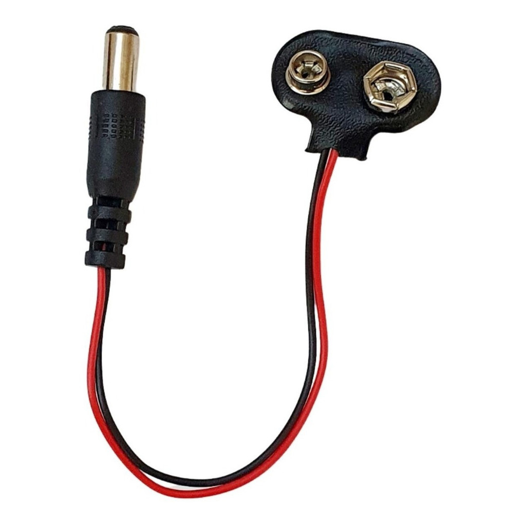 Conector Clip para Bateria 9V com Rabicho e Plug P4 – Ideal para Projetos Arduino e Eletrônica em Oferta na Shopee