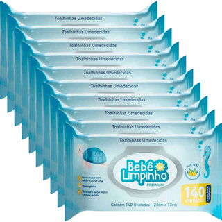 kit 1400 Toalhas Umedecidas Bebê Limpinho Premium em Oferta na Shopee