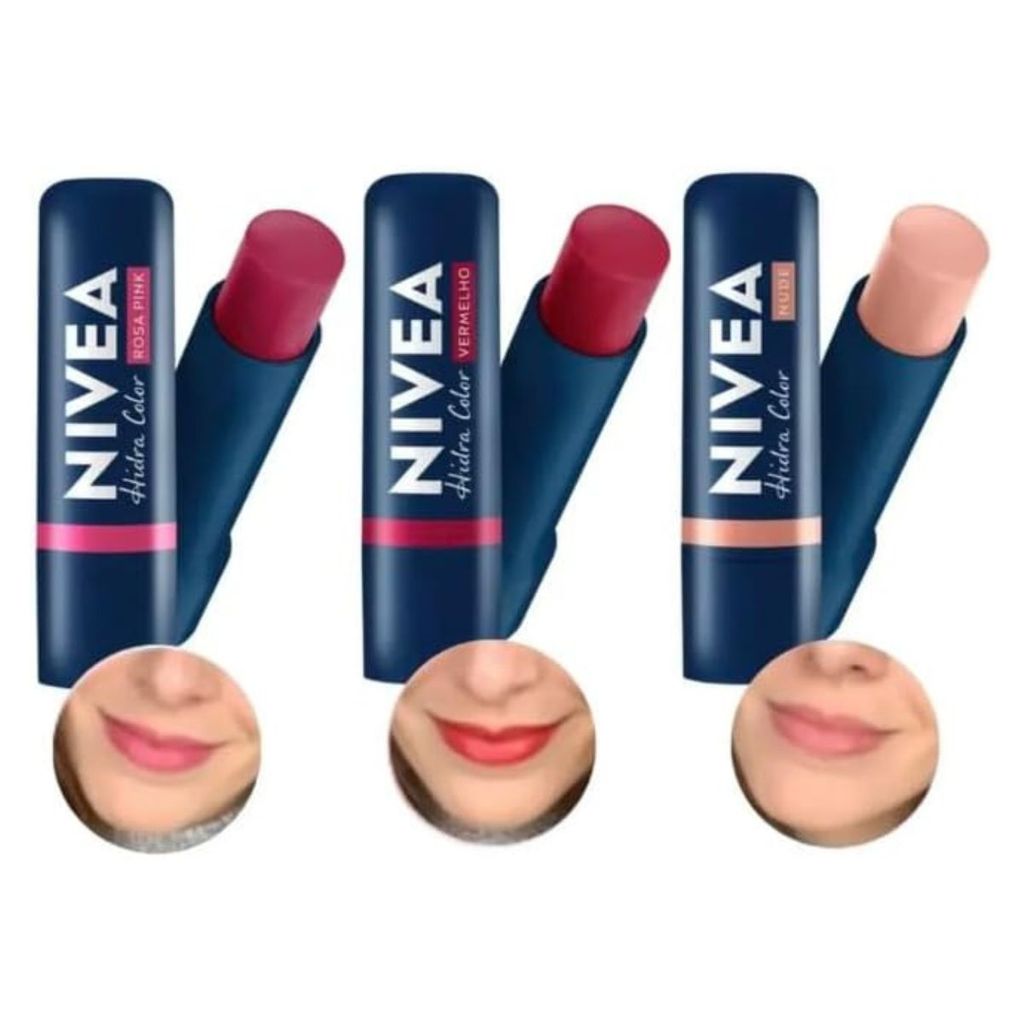 Hidratante Labial Nivea Hidra Color 2 em 1 4,8g