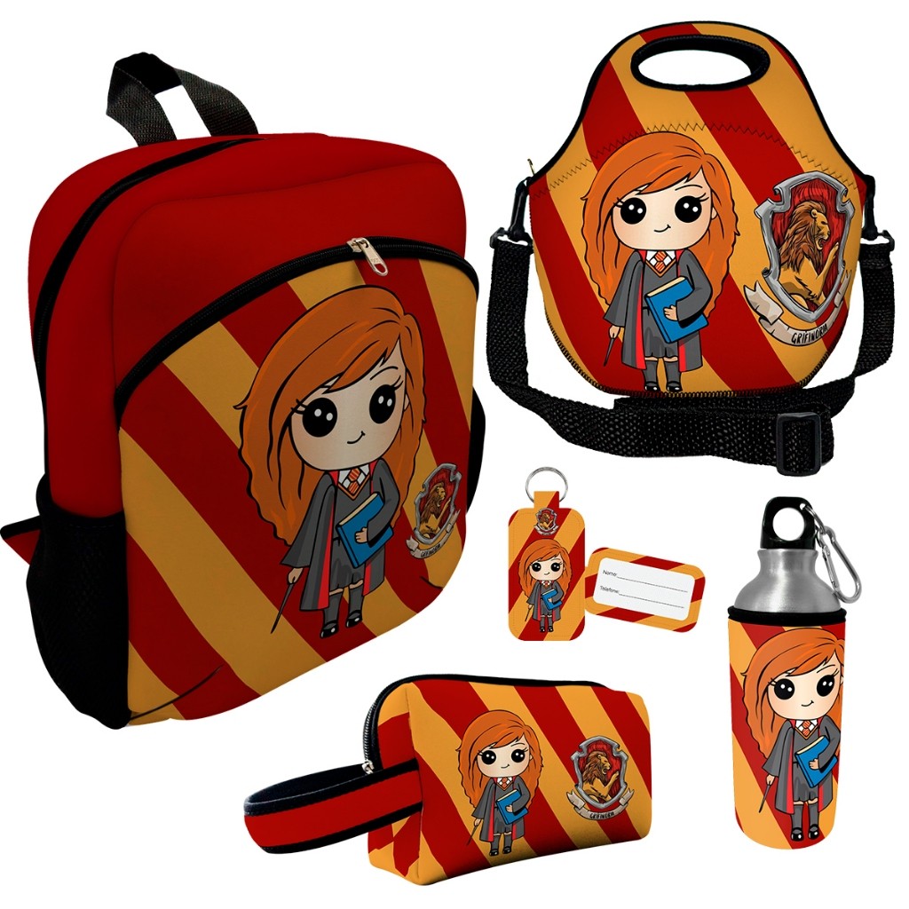 Kit Mochila Escolar Infantil Lancheira Com Alça Estojo Grande Menino Menina Várias Estampas Coleção 2025