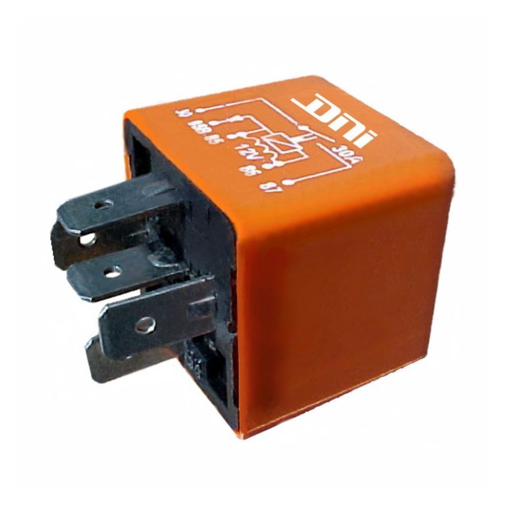 RELE DNI AUXILIAR VENTILADOR RADIADOR C/DIODO GM  30A 5 TERMINAIS 12V