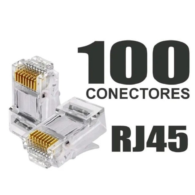 TERMINAL DE REDE - CONECTOR RJ45 P/CABO LAN 8x8 CAT5E 5+ C/100un