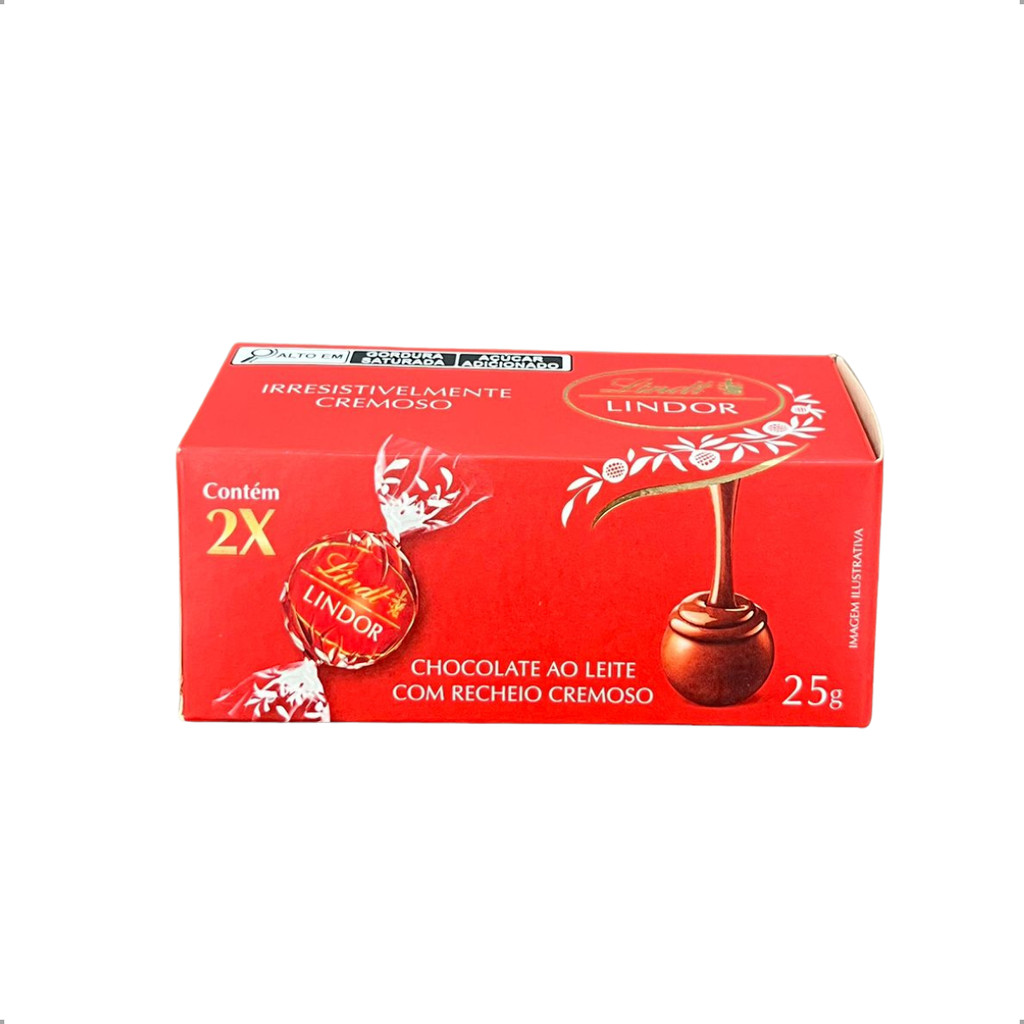 Chocolate Suíço Lindt Lindor Duo Leite Com 2 Trufas 25g