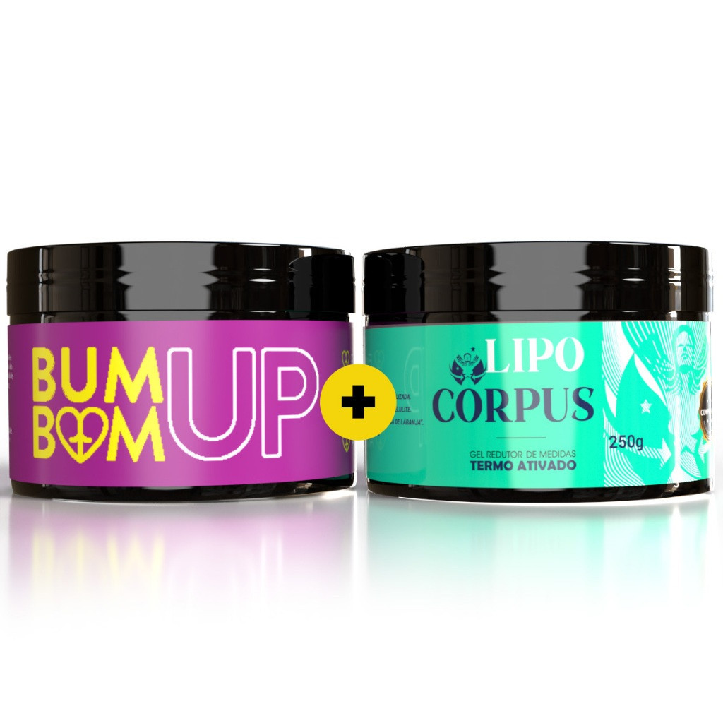 Gel Bumbum Up + Gel Redutor Lipo Corpus - 2 Potes Gel Bumbum Up + Gel Redutor Lipo Corpus - 2 Potes