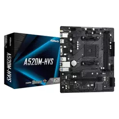 Placa Mãe ASRock A520M-HVS, A520, AMD AM4, mATX, DDR4, 90-MXBE60-A0UAYZ