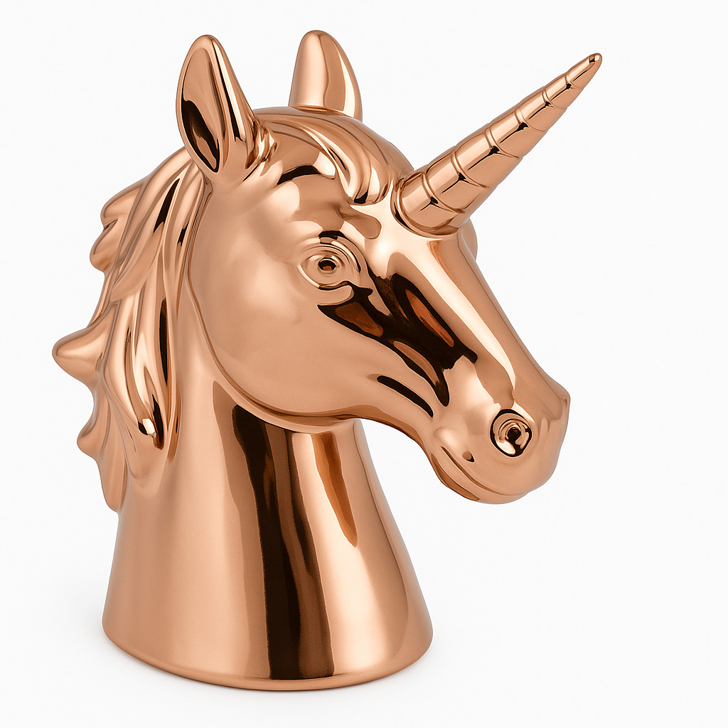 Cofre Unicórnio Estrelado Colorido de Cerâmica Sortido