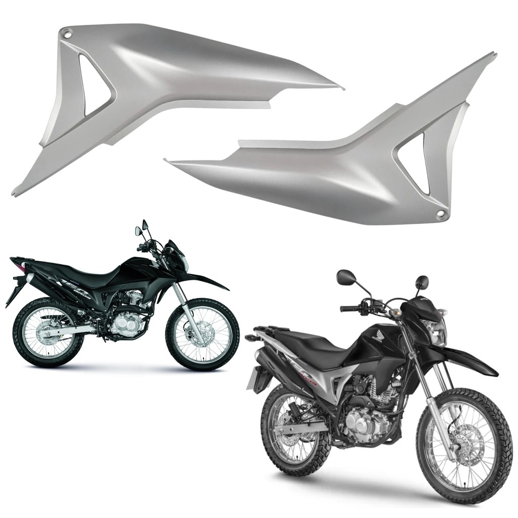 PAR ABA TANQUE GUIA AR TAMPA ALETA LATERAL NXR BROS 160 PRATA TWISTER 2015-2021 PARAMOTOS HONDA