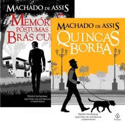 Kit 2 Livros Machado de Assis | Memórias póstumas de Brás Cubas + Quincas Borba