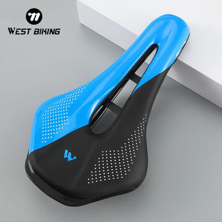 WEST BIKING Selim de Bicicleta MTB para Ciclismo de Estrada, Assento Oco Macio com Nariz Curto, Almofada de PU Impermeáv