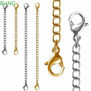 BLING Extensor/De Corrente De Segurança Aço Inoxidável Ouro Prata Preto 3'DIY em Oferta na Shopee