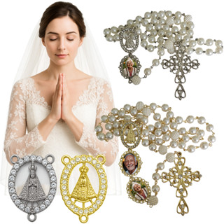 Terço Noiva Nossa Senhora Aparecida Relicários Personalizados Com Foto Casamento Homenagem Lembrança em Oferta na Shopee