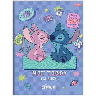 Caderno Brochurão Grande 20x27,5cm 80 Folhas Stitch Angel Not Today Foroni em Oferta na Shopee