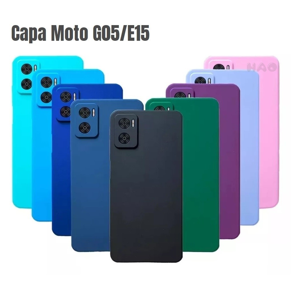 Capa Capinha Silicone Aveludada Case Para Motorola G05/E15 Moto G 05