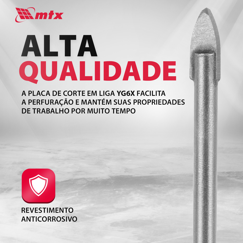 BROCA PARA CERAMICA E VIDRO, 3MM HASTE CILINDRICA 1PC // MTX · foto 2