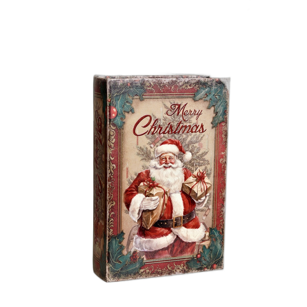 Caixa Livro Decorativo Merry Christmas - 27cm - Tokdacasa