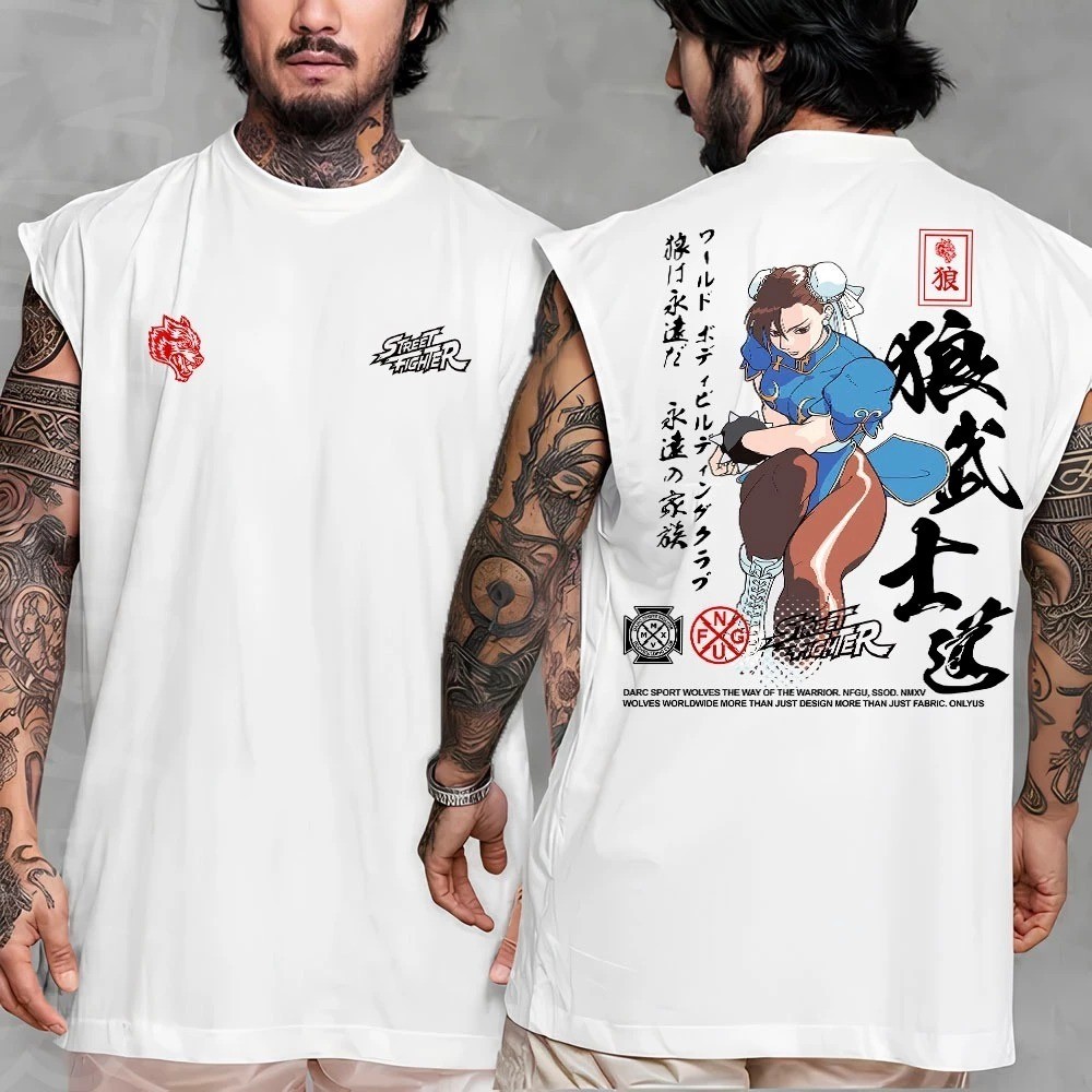 Camisa Regata Oversized  chub li street fighter games 100% Algodão