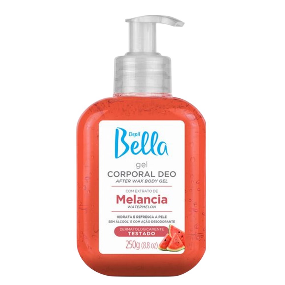 Gel Pós Depilação Pós Sol Corporal Hidratante Refrescante Depil Bella Melância 250g