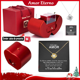 Colar De Prata Com Caixa De Presente Eternal Rose Para Namorada, Presente De Mãe em Oferta na Shopee