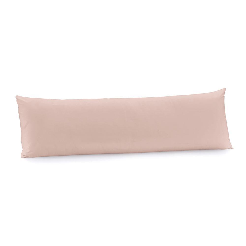 Fronha Body Pillow 40cm x 1,30m Altenburg Algodão Lux 200 Fios Rosa Lille