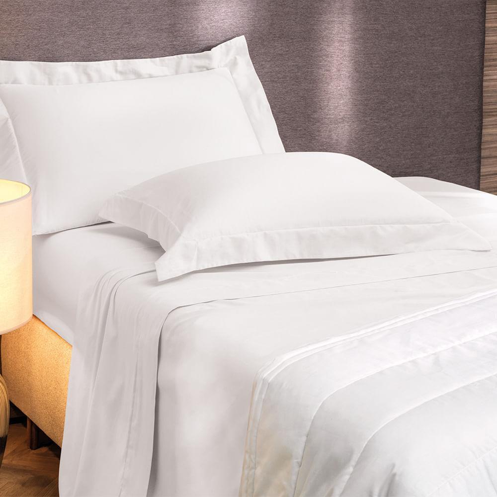 Jogo de Cama Queen 4 Peças Altenburg Algodão Lux 200 Fios Branco — imagem 2 de 2