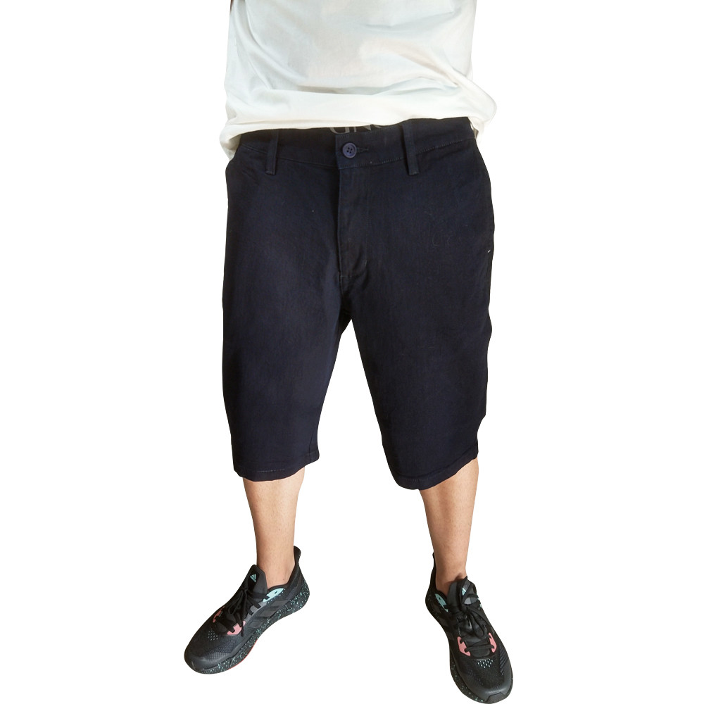 Bermuda Masculina Bottons Curtos Jeans Escuro