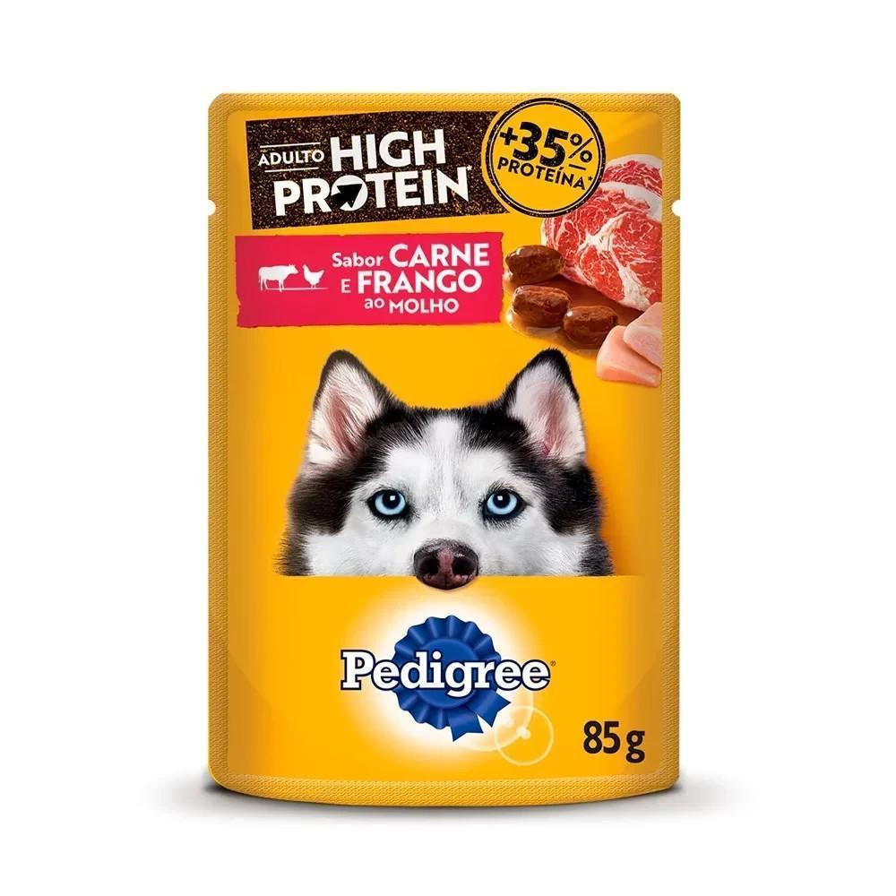 Ração Úmida Sachê High Protein Cães Adultos Carne e Frango 85g Pedigree em Oferta na Shopee