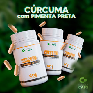 Suplemento Cúrcuma com P​і​м​е​п​t​а P​г​е​t​а - 60 Cáps 500mg | A Pimenta faz diferença, a escolha certa é a Preta em Oferta na Shopee