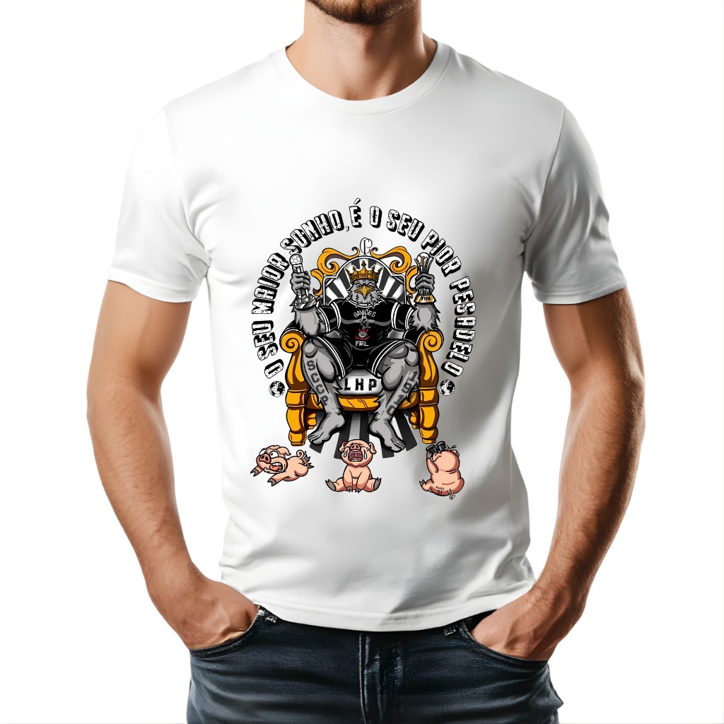 Camiseta Do Timão Canisa Do Corinthians Unissex