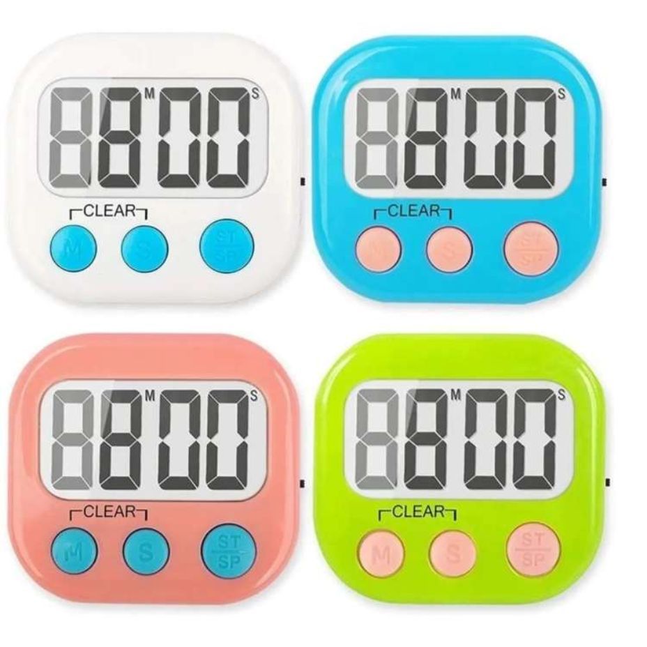 TIMER DIGITAL COM ALARME MAGNÉTICO CRONÔMETRO CONTAGEM REGRESSIVA E CRESCENTE COZINHA ESTUDOS