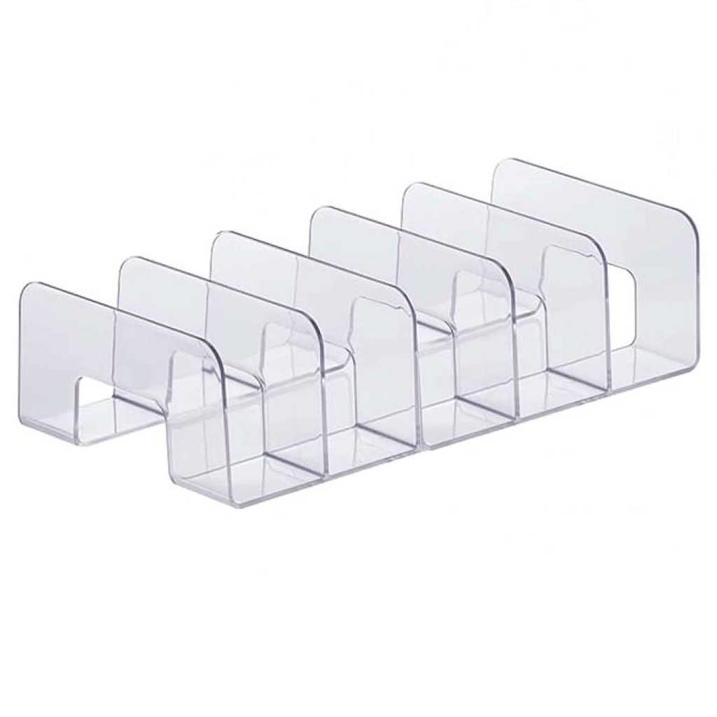ORGANIZADOR MULTIUSO 5 DIVISÓRIAS 40x15x10CM ACRILICO TRANSPARENTE - PARAMOUNT em Oferta na Shopee