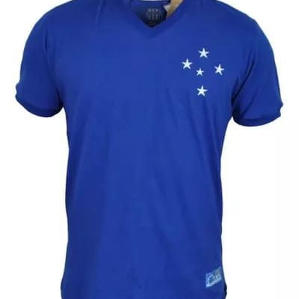 Camisa Camiseta Retro Libertadores 1976 Cruzeiro Azul