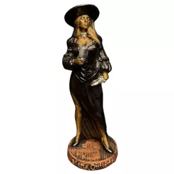 Imagem Maria Quitéria Dourada Preta 15cm Alt. - Resina - Umbanda Candomblé Pomba Gira