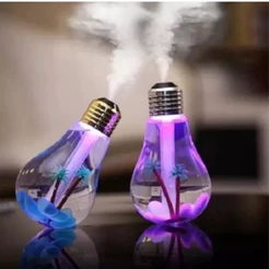 Mini Umidificador Ar Ambientes Lampada Cabo Usb Portátil Led