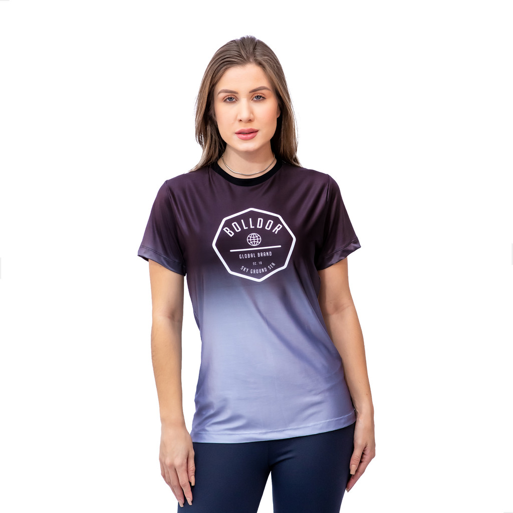 Camisa Dry Fit Academia Feminina Treino Proteção Uv B62 Blusa Academia