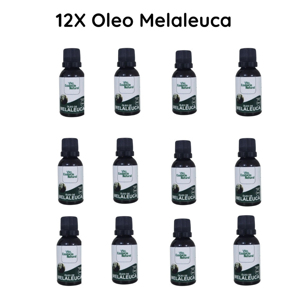 12x Óleo de Melaleuca 30ml (cada)  - Essência Natural - Produto 100% NATURAL | Antisséptico, Aromaterapia e Cuidados em Oferta na Shopee