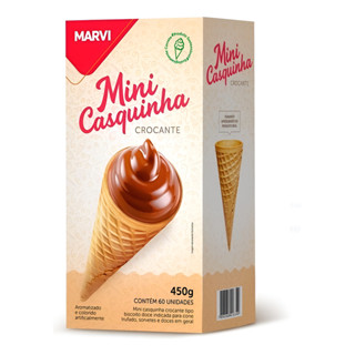 Mini Casquinha Sorvete Crocante 60 Uni Cx 450g em Oferta na Shopee