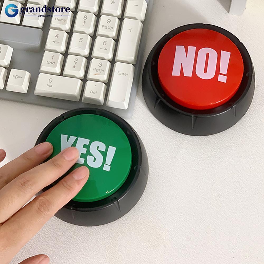 GRANDSTORE Sim Não Presente Botão De Voz Aleatório Brinquedo Engraçado Apaziguador De Estresse Interativo Reação Som Sil