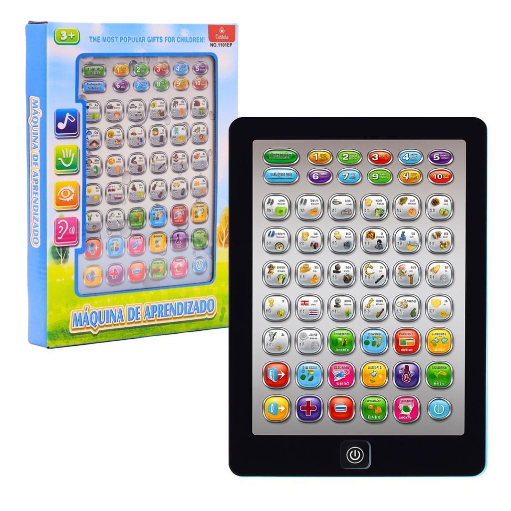 Tablet Bilíngue Infantil Português e Inglês Rosa - Castela