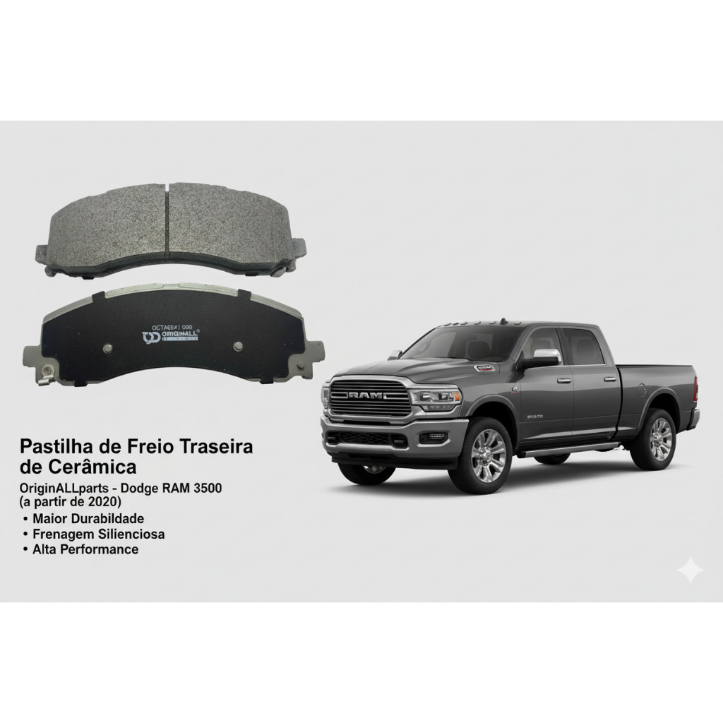 PASTILHA DE FREIO TRASEIRA CERÂMICA ORIGINALLPARTS OCTA0541 DODGE RAM 2020 2025
