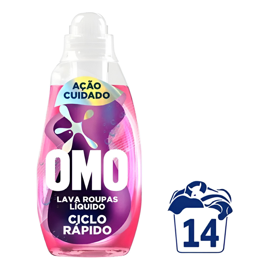Lava-roupas Líquido Omo Ciclo Rápido Ação Cuidado 750ml