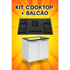 Kit Cozinha Completa Balcão para Cooktop Itatiaia Tarsila + Cooktop Essencial Bivolt