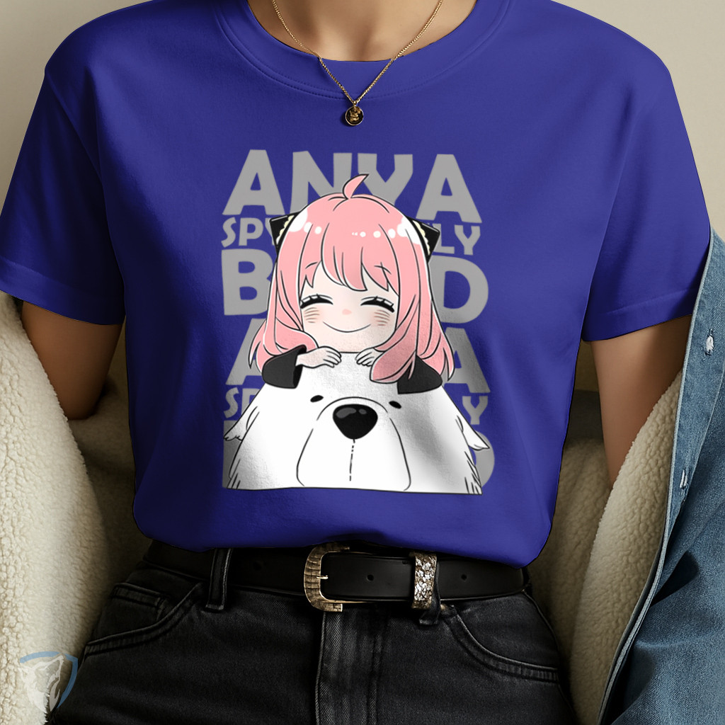 Camiseta Spy Family Feminina | Personagens Anya e Bond Estilo Kawaii