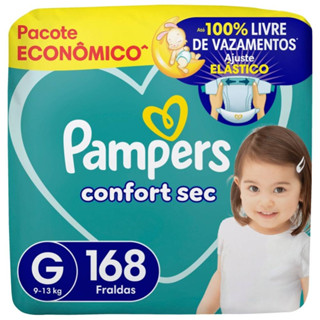 Fralda Pampers Confsec Ultra G 168 Unidades em Oferta na Shopee