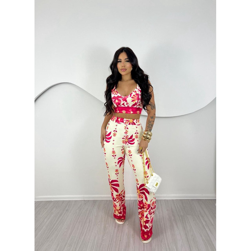 Conjunto Feminino Estiloso com Calça Pantalona – Look Elegante