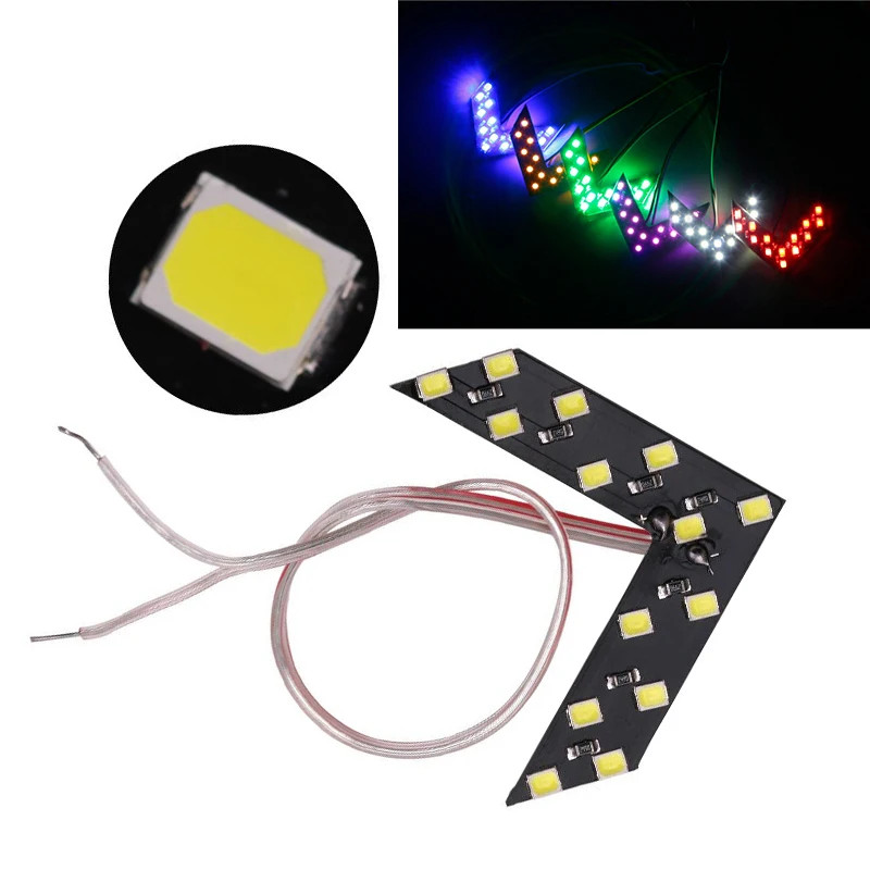 2pc Carro LED Turn Signal Light Espelho Retrovisor Painéis De Seta Luz Indicadora Lâmpada Sinal 12V 14 SMD Luzes Do
