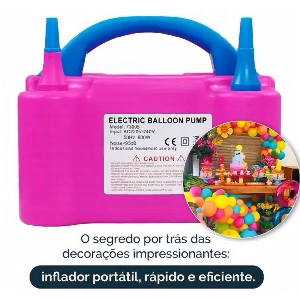 Inflador Elétrico de Balões Bexigas 110v Festa Ornamentação Bomba de Encher Bola de Festas
