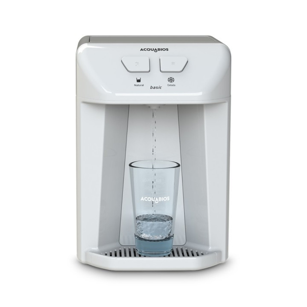 PURIFICADOR DE AGUA ELETRÔNICO REFRIGERADO BASIC BRANCO BIVOLT ACQUABIOS