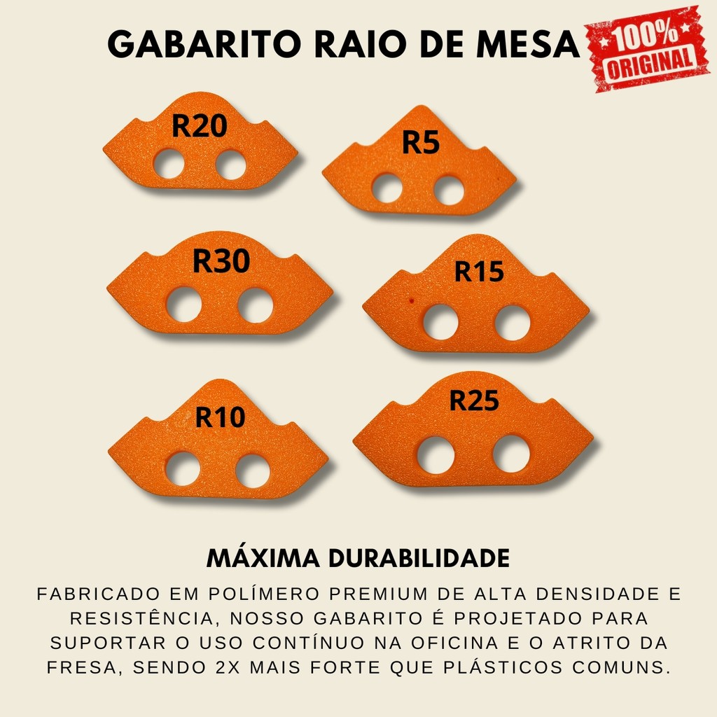 Gabarito para arredondar cantos arredondar marcenaria tábuas de corte madeira Tupia Laminadora