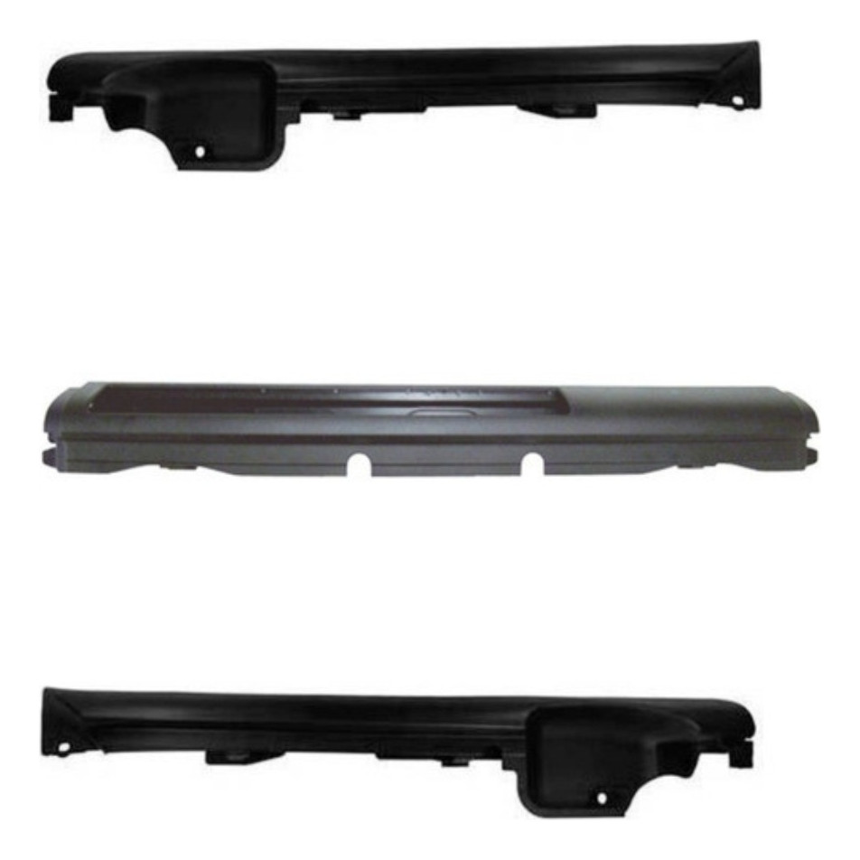 Kit 3 Partes Moldura Inferior Parabrisa Scania Preta S5 S6 Preto